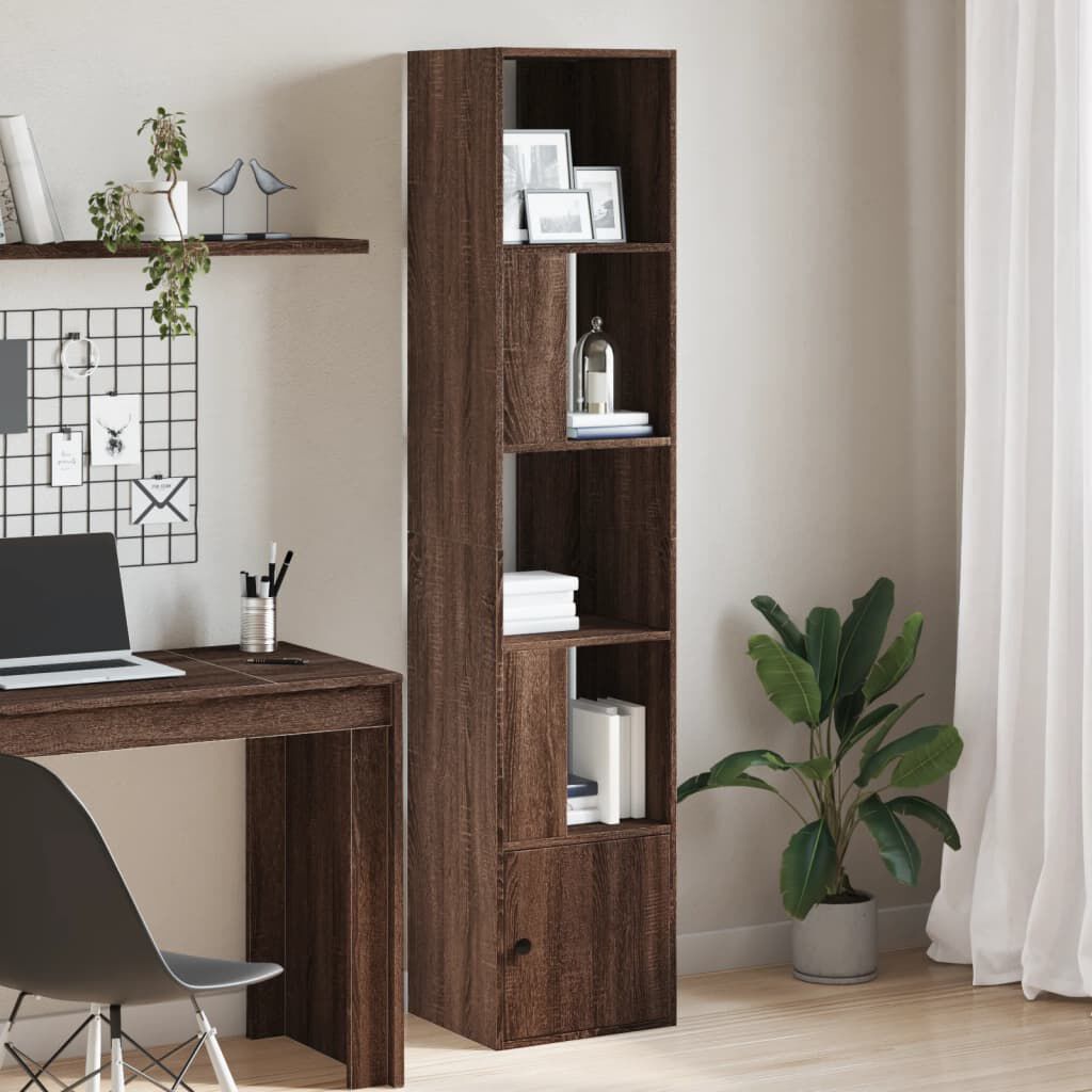 vidaXL Βιβλιοθήκη καφέ δρυς 40x36x189 εκ. από Επεξεργασμένο Ξύλο