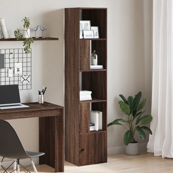 vidaXL Βιβλιοθήκη καφέ δρυς 40x36x189 εκ. από Επεξεργασμένο Ξύλο