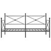 vidaXL Κρεβάτι ημέρας χωρίς στρώμα Μαύρο 100x190 cm Ατσάλι