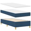 vidaXL Κρεβάτι με ελατήρια με στρώμα Μπλε 90 x 200 cm ύφασμα