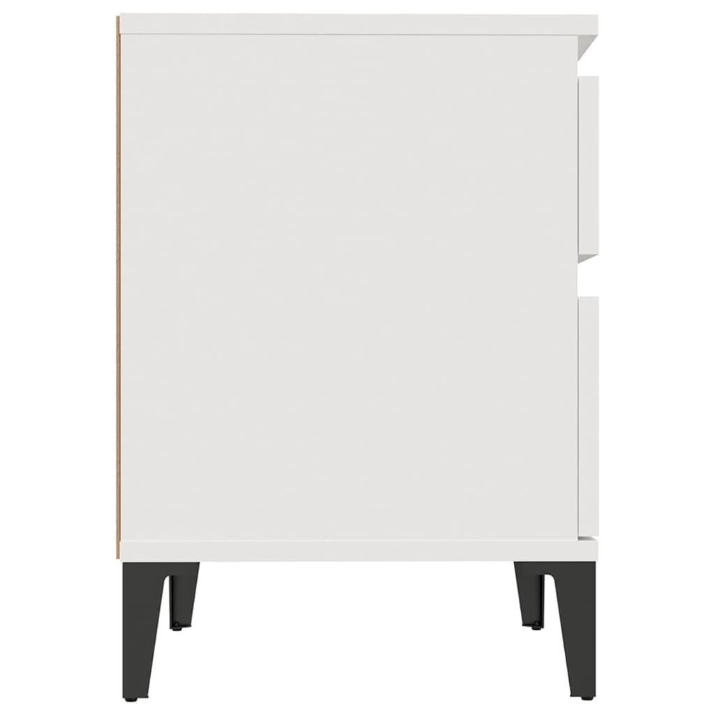 vidaXL Κομοδίνο Λευκό 40 x 35 x 50 εκ.