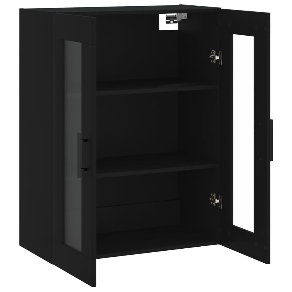 vidaXL Ντουλάπι Τοίχου Μαύρο 69,5 x 34 x 90 εκ.