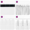 vidaXL Κουρτίνες με κουρτίνες 2 pcs Λευκό 140x140εκ Πολυεστέρας