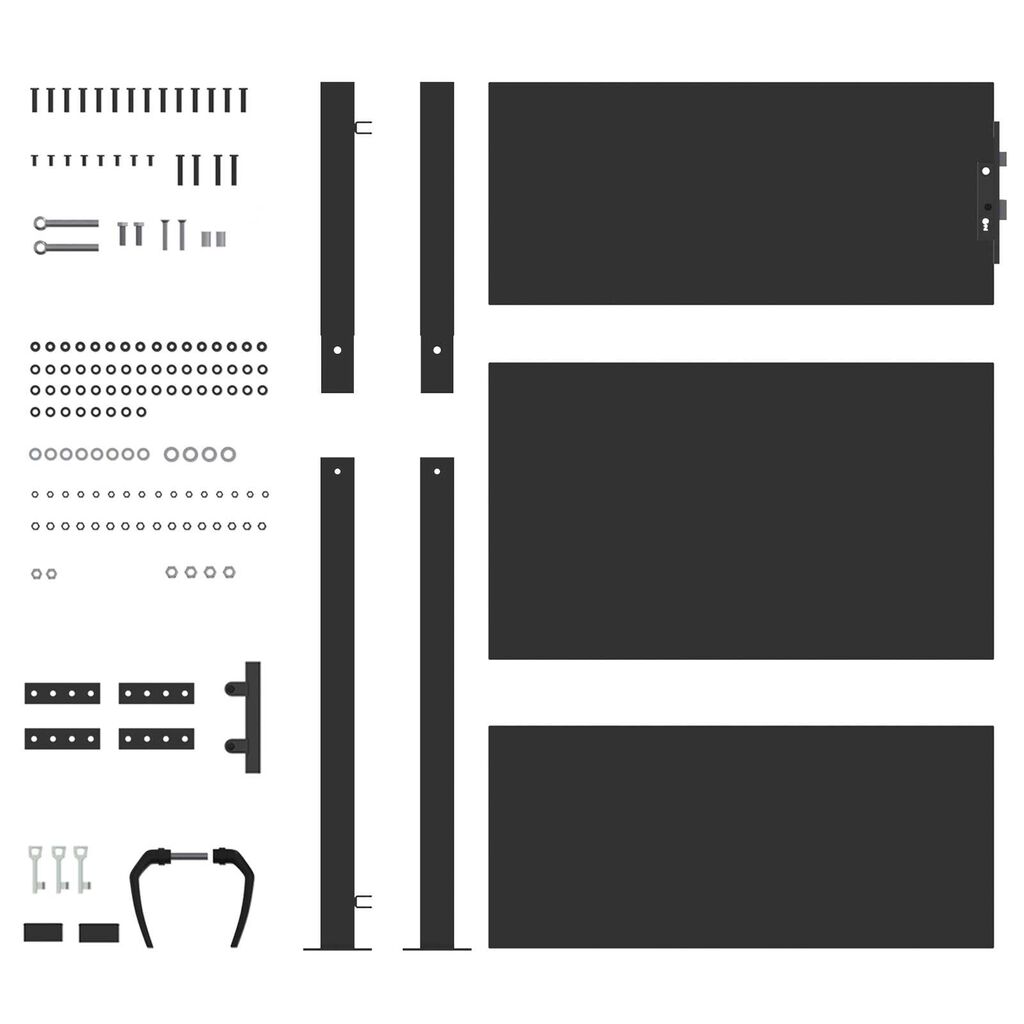 vidaXL Πύλη Κήπου Μαύρο 105 x 125 cm Ατσάλι με Επικάλυψη Πούδρας
