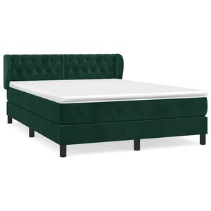 vidaXL &Kappa;&rho;&epsilon;&beta;ά&tau;&iota; Boxspring &mu;&epsilon; &Sigma;&tau;&rho;ώ&mu;&alpha; &Sigma;&kappa;&omicron;ύ&rho;&omicron; &Pi;&rho;ά&sigma;&iota;&nu;&omicron; 140x190&epsilon;&kappa;. &Beta;&epsilon;&lambda;&omicron;ύ&delta;&iota;&nu;&omicron;