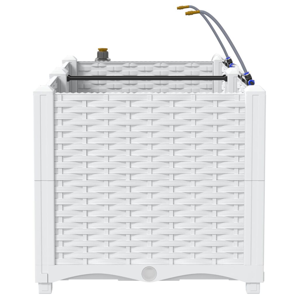vidaXL Γλάστρες Κήπου 1 τεμ Λευκό 80 x 40 x 37.5 cm Πλαστικό