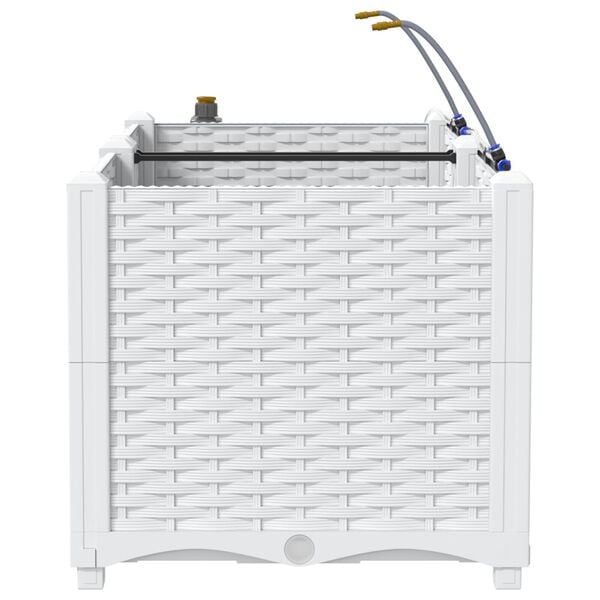 vidaXL Γλάστρες Κήπου 1 τεμ Λευκό 80 x 40 x 37.5 cm Πλαστικό