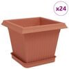 vidaXL &Gamma;&lambda;ά&sigma;&tau;&rho;&epsilon;&sigmaf; &phi;&upsilon;&tau;ώ&nu; 24 pcs &Kappa;&epsilon;&rho;&alpha;&mu;&iota;&delta;ί 20 x 20 x 16 &epsilon;&kappa; &Pi;&lambda;&alpha;&sigma;&tau;&iota;&kappa;ό