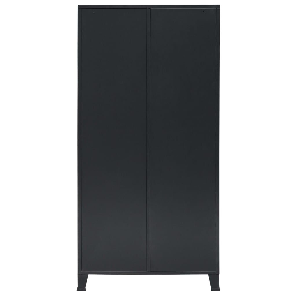 vidaXL Ντουλάπα με Βιομηχανικό Στιλ Μαύρη 90 x 40 x 180 εκ. Μεταλλική