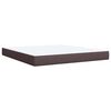 vidaXL Κρεβάτι Boxspring με Στρώμα Σκούρο Καφέ 180x200 εκ Υφασμάτινο