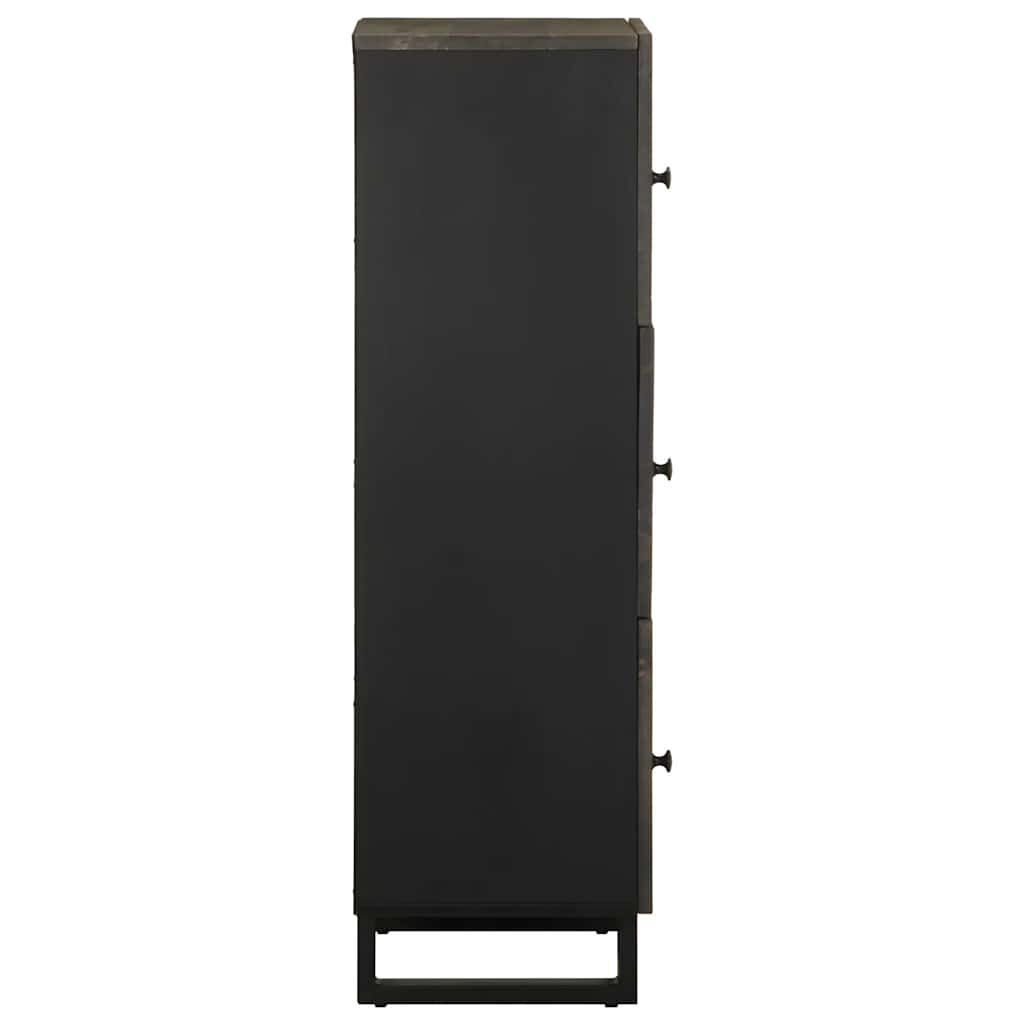 vidaXL Ντουλάπι Μαύρο 40 x 33 x 110 εκ. από Μασίφ Ξύλο Μάνγκο