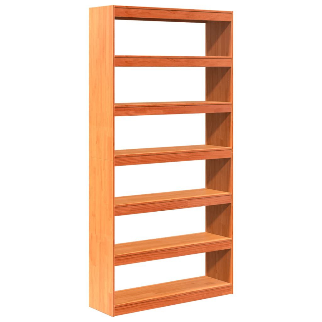vidaXL Βιβλιοθήκη/Διαχωριστικό Χώρου 100x30x199,5 εκ Μασίφ Ξύλο Πεύκου