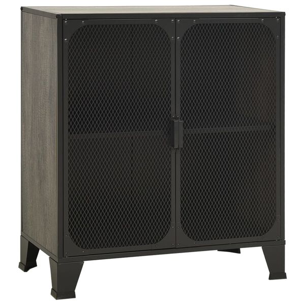 vidaXL Ντουλάπι Αποθήκευσης Γκρι 72 x 36 x 82 εκ. Μέταλλο / MDF