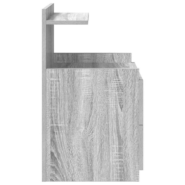 vidaXL Κομοδίνο με 2 Συρτάρια Γκρι Sonoma 40x36,5x62 εκ.