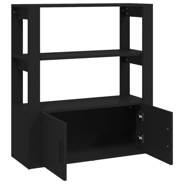 vidaXL Ντουλάπι Μαύρο 80 x 30 x 90 εκ. από Επεξεργασμένο Ξύλο