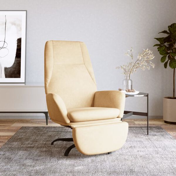 vidaXL &Pi;&omicron;&lambda;&upsilon;&theta;&rho;ό&nu;&alpha; Relax &mu;&epsilon; &Upsilon;&pi;&omicron;&pi;ό&delta;&iota;&omicron; &Lambda;&epsilon;&upsilon;&kappa;ό &Kappa;&rho;&epsilon;&mu; &Beta;&epsilon;&lambda;&omicron;ύ&delta;&iota;&nu;&eta;