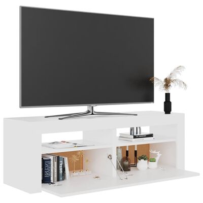 vidaXL Έπιπλο Τηλεόρασης με LED Λευκό 120 x 35 x 40 εκ.