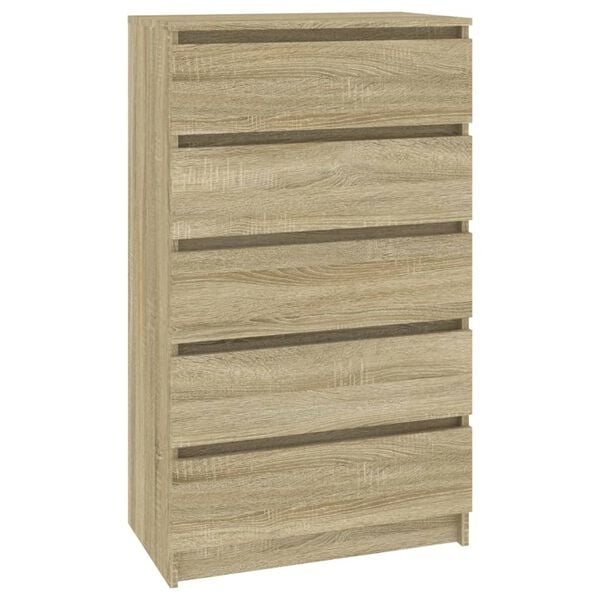 vidaXL Συρταριέρα Sonoma Δρυς 60x36x103 εκ. από Επεξεργασμένο Ξύλο