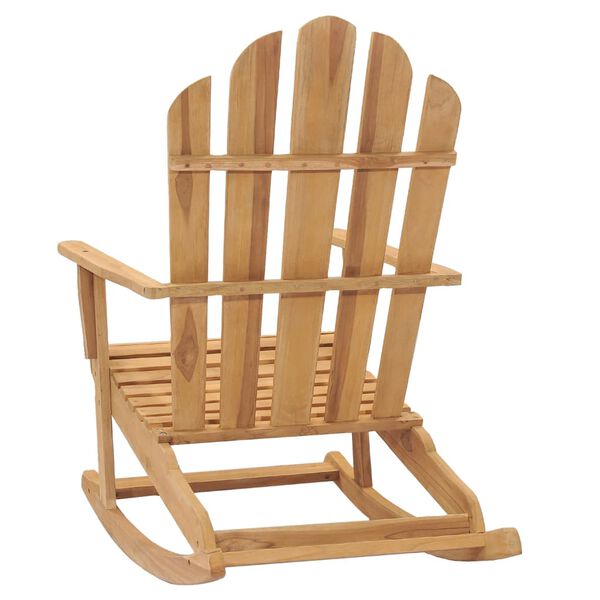 vidaXL Κουνιστή Πολυθρόνα Adirondack από Μασίφ Ξύλο Teak