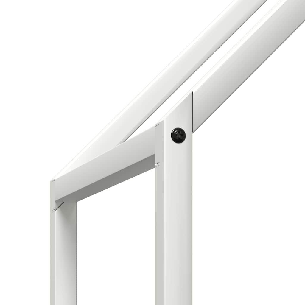 vidaXL Ράφι για καυσόξυλα Λευκό 60x25x60 cm Ατσάλι ψυχρής έλασης