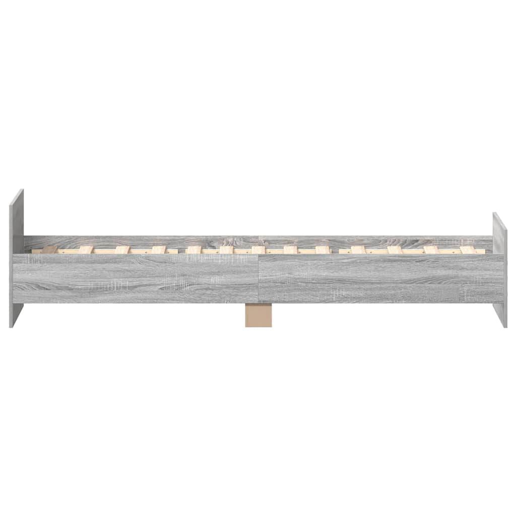 vidaXL Πλαίσιο Κρεβατιού Γκρι Sonoma 100x200 εκ. Επεξεργασμένο Ξύλο
