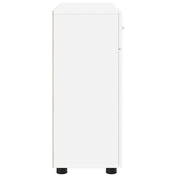 vidaXL Πλαϊνό γραφείο Λευκό 88.5 x 30.5 x 73 εκ Επεξεργασμένο ξύλο