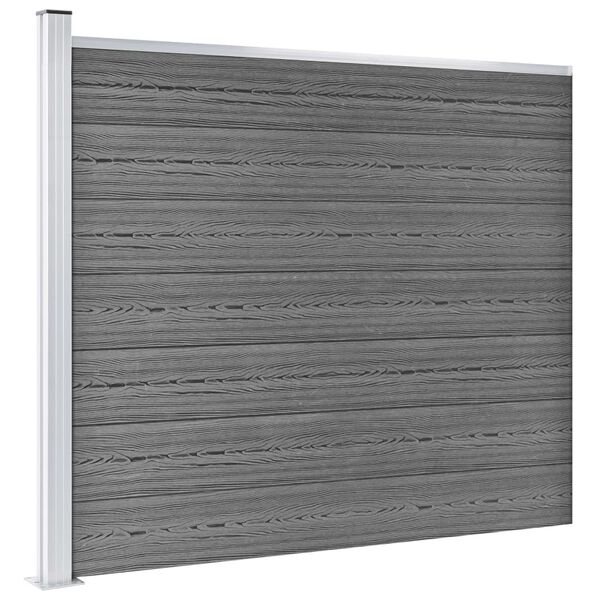 vidaXL Σετ Πάνελ Περίφραξης Γκρι 526 x 146 εκ. από WPC
