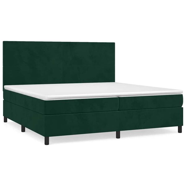 vidaXL &Kappa;&rho;&epsilon;&beta;ά&tau;&iota; Boxspring &mu;&epsilon; &Sigma;&tau;&rho;ώ&mu;&alpha; &Sigma;&kappa;&omicron;ύ&rho;&omicron; &Pi;&rho;ά&sigma;&iota;&nu;&omicron; 200x200&epsilon;&kappa;. &Beta;&epsilon;&lambda;&omicron;ύ&delta;&iota;&nu;&omicron;