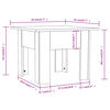 vidaXL Τραπεζάκι Σαλονιού Καφέ Δρυς 55x55x42 εκ. Επεξεργασμένο Ξύλο