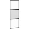 vidaXL Συρόμενη πόρτα με σετ υλικού 76x205 cm από γυαλί&Αλουμίνιο