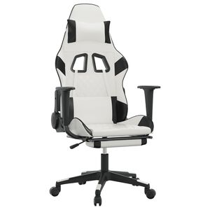 vidaXL &Kappa;&alpha;&rho;έ&kappa;&lambda;&alpha; Gaming &mu;&epsilon; &Upsilon;&pi;&omicron;&pi;ό&delta;&iota;&omicron; &Lambda;&epsilon;&upsilon;&kappa;ό &kappa;&alpha;&iota; &Mu;&alpha;ύ&rho;&omicron; &alpha;&pi;ό &Sigma;&upsilon;&nu;&theta;&epsilon;&tau;&iota;&kappa;ό &Delta;έ&rho;&mu;&alpha;