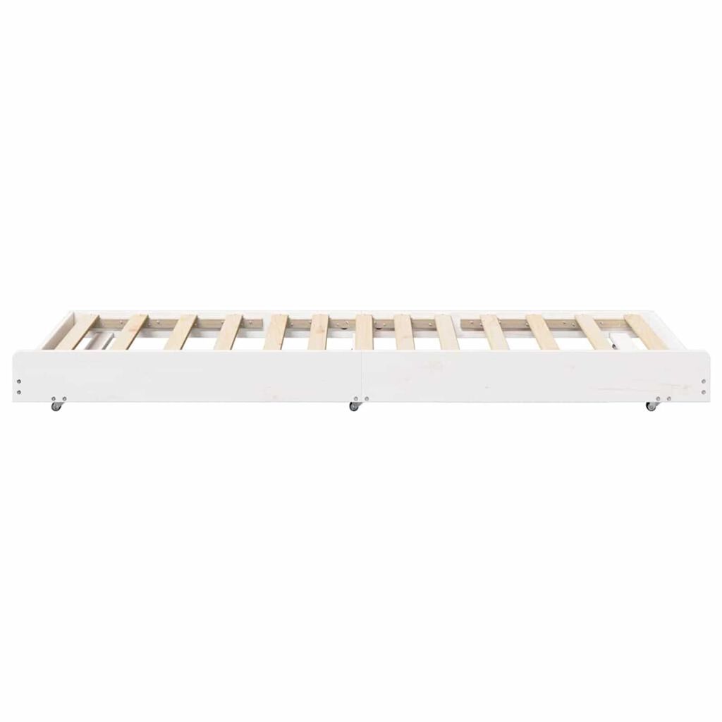 vidaXL Σκελετός Κρεβατιού Λευκό 100 x 200 cm Μασίφ ξύλο πεύκου