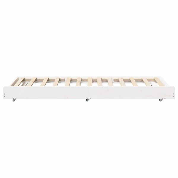 vidaXL Σκελετός Κρεβατιού Λευκό 100 x 200 cm Μασίφ ξύλο πεύκου