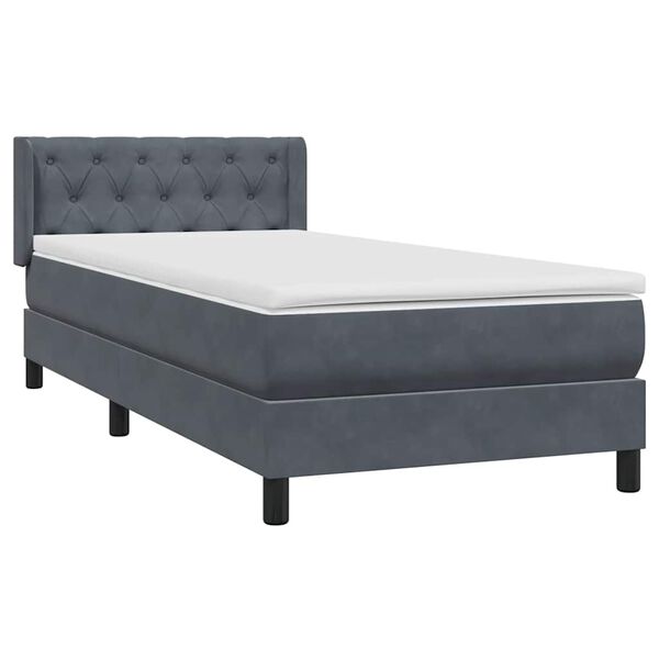 vidaXL Box Spring &Kappa;&rho;&epsilon;&beta;ά&tau;&iota; &mu;&epsilon; &sigma;&tau;&rho;ώ&mu;&alpha; &Sigma;&kappa;&omicron;ύ&rho;&omicron; &gamma;&kappa;&rho;&iota; 80x210 &epsilon;&kappa;. &Beta;&epsilon;&lambda;&omicron;ύ&delta;&iota;&nu;&omicron;