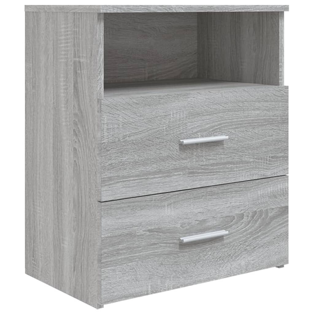vidaXL Κομοδίνα 2 τεμ. Γκρι Sonoma 50 x 32 x 60 εκ.