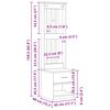 vidaXL Δέντρο χωλ "SANDNES" 45x40x159,5 εκ.Πεύκο μασίφ ξύλο