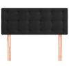 vidaXL Κεφαλάρι Κρεβατιού Μαύρο 80 x 5 x 78/88 εκ. Βελούδινο