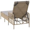 vidaXL Ξαπλώστρα με μαξιλάρι Μπεζ 157 x 55 x 92 εκ. συνθετικό ρατάν