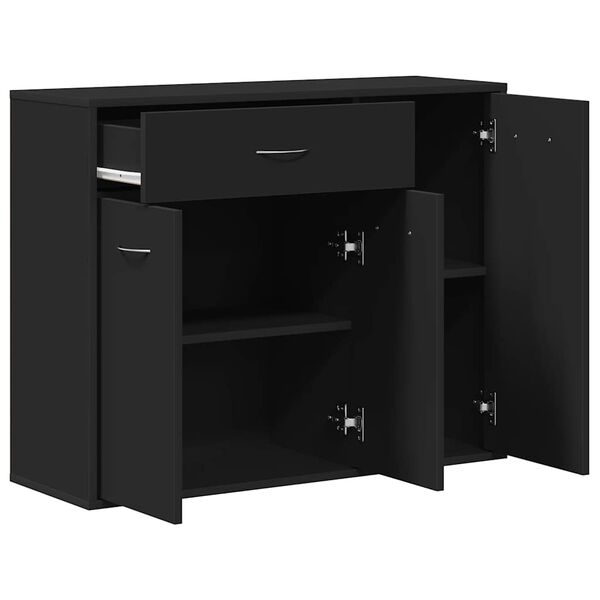 vidaXL Μπουφές Μαύρος 88 x 30 x 70 εκ. από Επεξ. Ξύλο