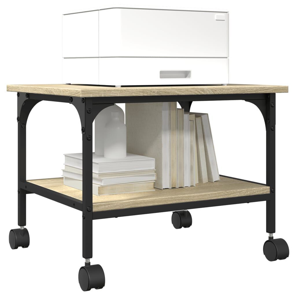 vidaXL Βάση Εκτυπωτή 2 Επιπέδων Sonoma Δρυς 50x40x38 εκ Επεξ. Ξύλο