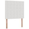 vidaXL Οθωμανικό κρεβάτι με στρώμα Λευκό 90x200cm Faux Leather