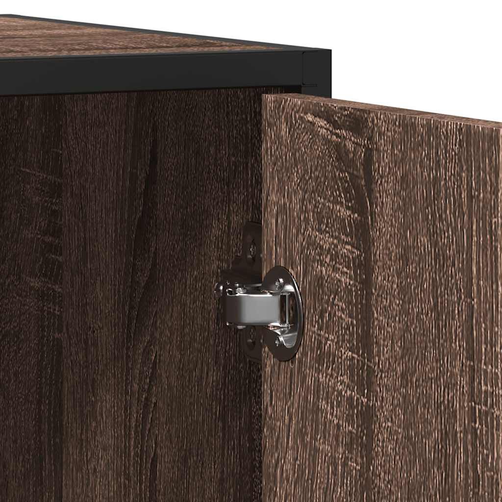 vidaXL Sideboard καφέ δρυς 92x35x76 cm Ξύλινο μηχανουργικό ξύλο