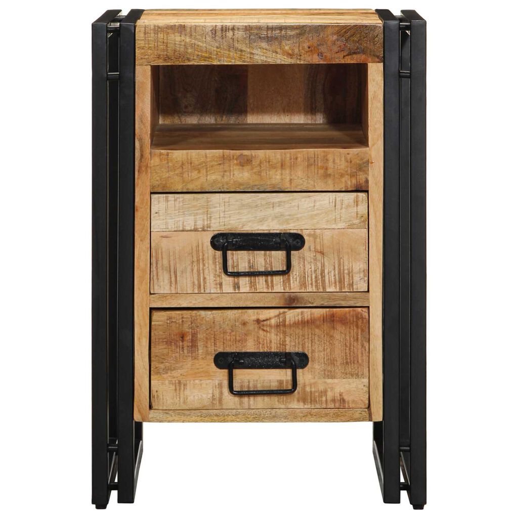 vidaXL Κομοδίνο με συρτάρι Καφέ 40 x 40 x 59 εκ. Μασίφ ξύλο μάνγκο