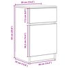 vidaXL Κομοδίνα 2 τεμ. Sonoma Δρυς 39x35x65 εκ. από Επεξεργασμένο Ξύλο