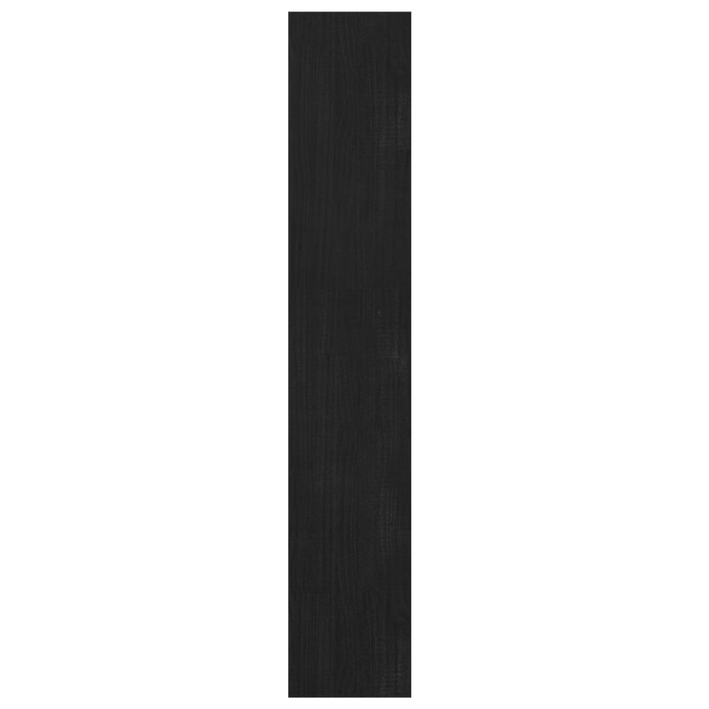 vidaXL Βιβλιοθήκη/Διαχωριστικό Χώρου Μαύρο 100x30x167,5 εκ Ξύλο Πεύκου