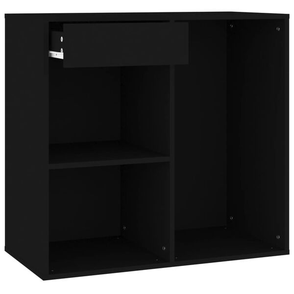 vidaXL Ντουλάπι Καλλυντικών Μαύρο 80 x 40 x 75 εκ. Επεξεργασμένο ξύλο