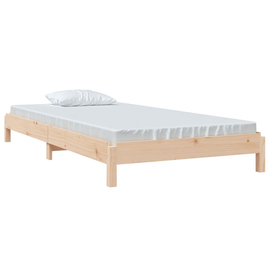 vidaXL Κρεβάτι Στοιβαζόμενο 75x190 εκ. από Μασίφ Ξύλο Πεύκου