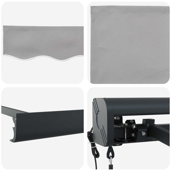 vidaXL Αντιανεμικό Ανοιχτό γκρι 350 x 250 x 165 εκ.