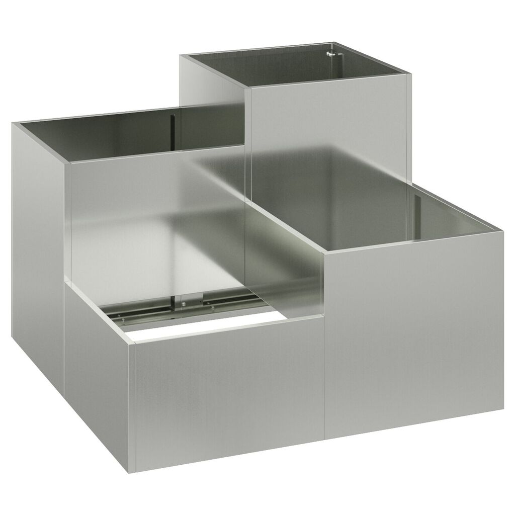 vidaXL Κηπευτικός Δοχείο 100x100x60 εκ Γαλβανισμένο Χάλυβα