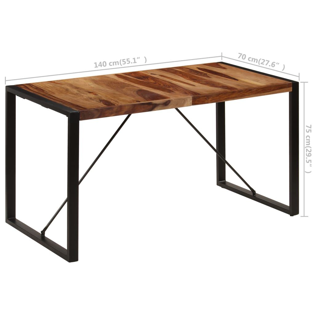 vidaXL Τραπεζαρία 140 x 70 x 75 εκ. από Μασίφ Ξύλο Sheesham